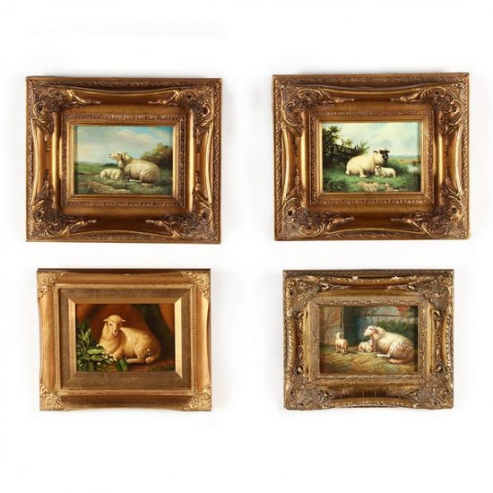 A Collection of Four Contemporary Decorative Paintings