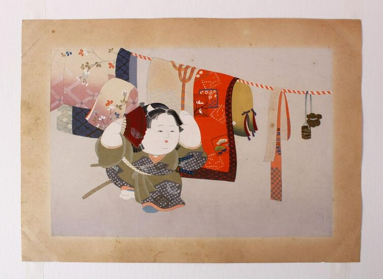 A EARLY 20TH CENTURY JAPANESE WOODBLOCK PRINT