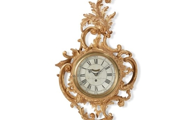 A George II Giltwood Cartel Clock by Thomas Eastland, Mid-18th Century