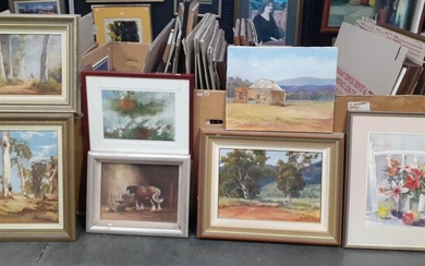 A Good Group of (7) Australiana Themed Paintings: Gloria Ransom, plus a Still Life watercolour