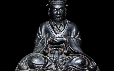A Japanese Bronze Figure of a Daoist Immortal