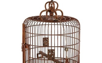 A Large Bamboo Bird Cage