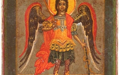 A MINIATURE ICON SHOWING THE GUARDIAN ANGEL Russian