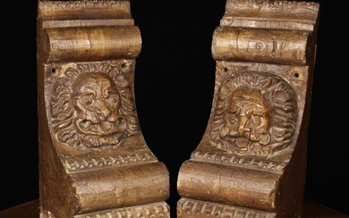 A Pair of Architectural Oak Corbels...