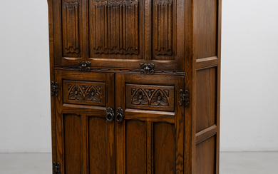 A Renaissance style bar cabinet, second half of the 20th century.