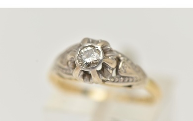 A SINGLE STONE DIAMOND RING, a round brilliant cut diamond, ...