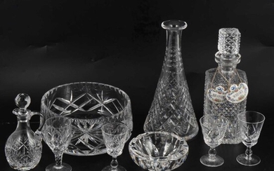 A collection of Stuart Crystal and other glassware