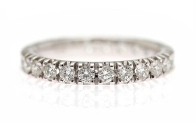 SOLD. A diamond eternity ring set with numerous diamonds weighing a total of app. 1.07...