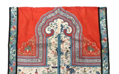 A fragment of a Chinese silk dress. Qing circa 1900. 44×62 cm.