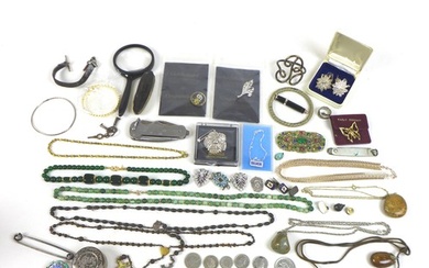 A group of silver and collectables, including a George V sil...