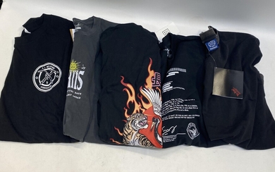 A group of t-shirts size L