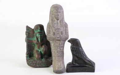 A group of three Ancient Egyptian replica items including Ushabti