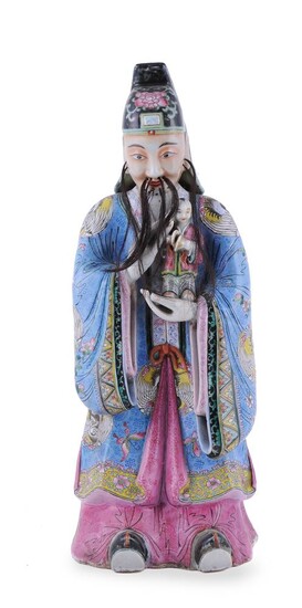 A large Chinese famille rose standing figure