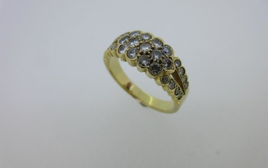 A modern diamond band ring