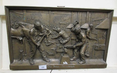 A moulded plaque 'The Forge Stoneleigh' signed Elizabeth SharpCondition Report...