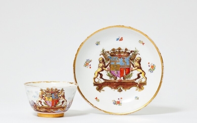 A rare Meissen porcelain tea bowl and saucer from the "Campoflorido" service