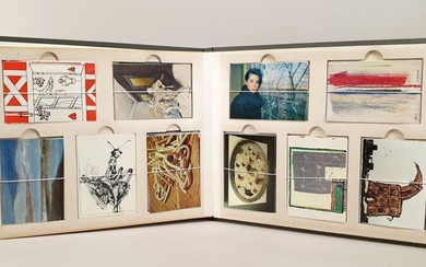 ALBUM in box "Le Coeur m'en dit...", postcards of contemporary...