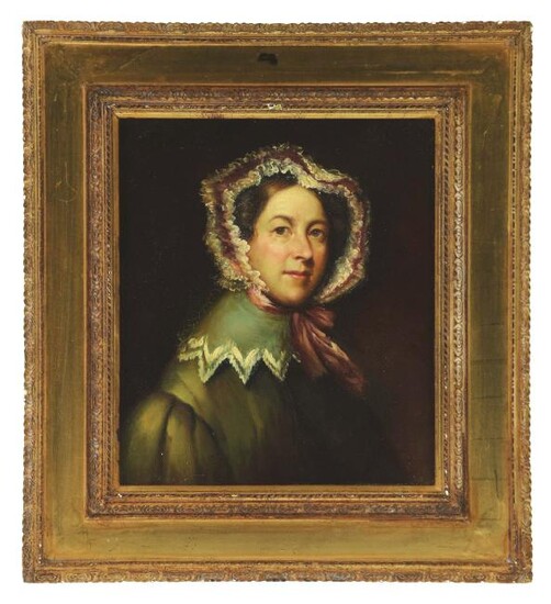 AMERICAN SCHOOL (19th century) PORTRAIT OF A WOMAN WITH