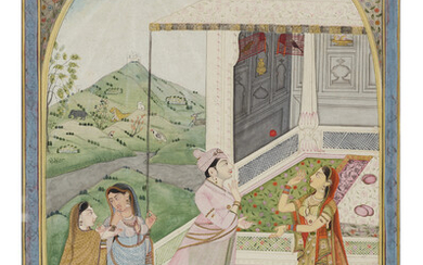 AN ILLUSTRATION FROM A BARAMASA SERIES: JYESTHA INDIA, PUNJAB HILLS, KANGRA, CIRCA 1820