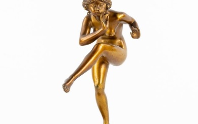 Adolf MÜLLER-CREFELD (1863-1934) 'Dancer' Art Deco. (L:10 x W:16 x H:23,5 cm)