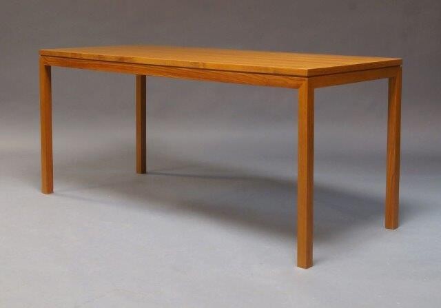Adrian Gale, an 'AG1' dining table for Aram, the rectangular top on square section supports, 72cm high, 162cm wide, 68.5cm deep. Provenance: Purchased from Aram in 2018 and listed as an archival piece