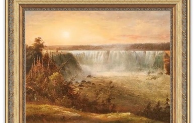 Albert Bierstadt "View of Niagara" Oil Painting, After