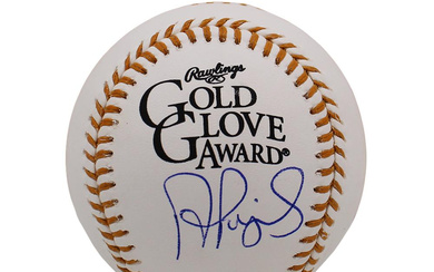 Albert Pujols Signed Gold Glove Award Logo Baseball (Beckett)