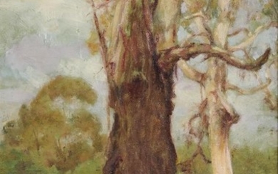 Alice Marian Ellen Bale (1875 - 1955) - On Diamond Creek 34.5 x 24.5 cm