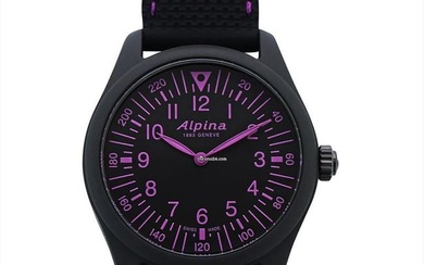 Alpina Startimer AL-187BPPL4S6 - Startimer Quartz Black Dial Plastic Men's Watch