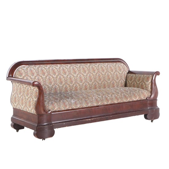 American Classical Mahogany Sofa, Mid-19th Century