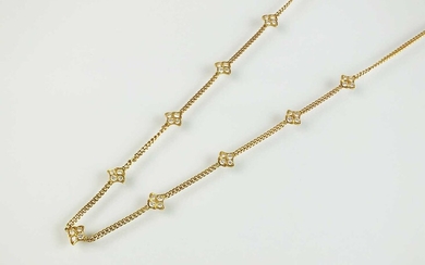 An 18ct gold diamond set necklace
