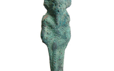 An Egyptian bronze figurine of Osiris