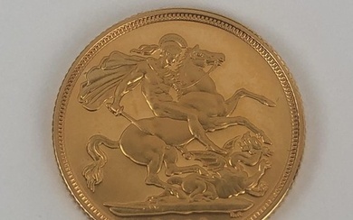 An Elizabeth II gold proof sovereign, 2003, cased with paper...