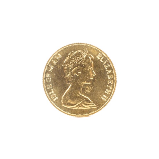 An Isle of Man 1973 Gold sovereign. 8.0g.