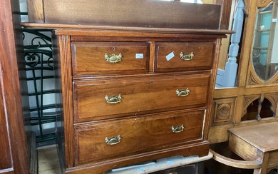 An early 20th century chest of two short over two...