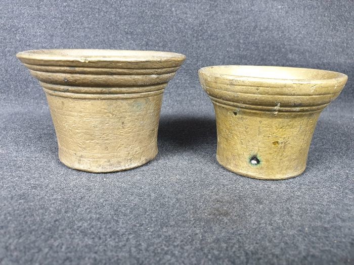Ancient couple of mortars (2) - bronze