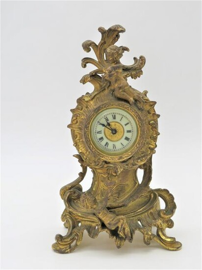 Ansonia Gilt Bronze Figural Clock