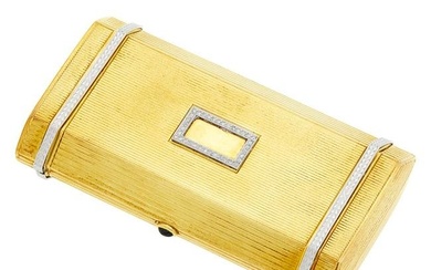 Antique Gold, Platinum and Diamond Cigarette Case
