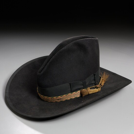Antique Stetson hat with silver conchos