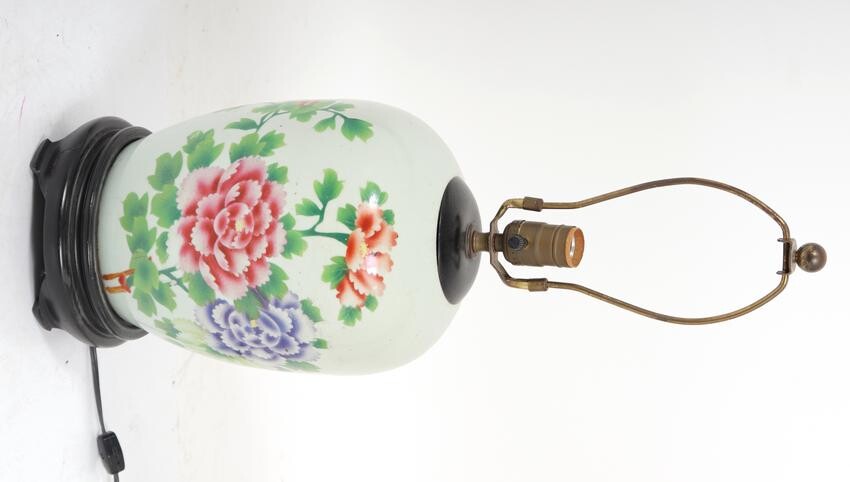 Art Deco Porcelain Ginger Jar Lamp