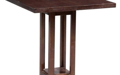 Art Deco Walnut and Bronze Table