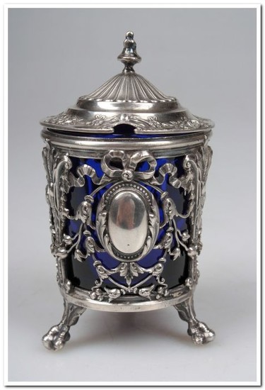 Art Nouveau mustard in silver - .950 silver - France - Early 20th century