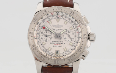 BREITLING SKYRACER, Wristwatch, steel, automatic, date, chronograph with minute counter and hour counter, winder, 2013.