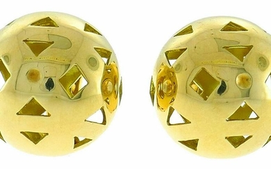 BVLGARI Yellow Gold Clip-on Ball EARRINGS Authentic