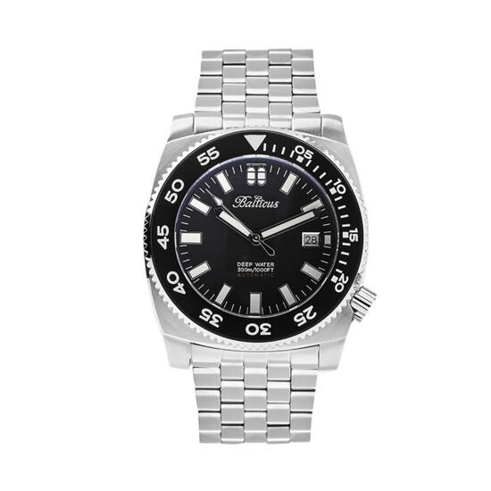 Balticus - Automatic Deep Water Collection Black Dial Stainless Steel Limited Edition plus 3 EXTRA STRAPS - Deep Water Black - Men - Brand New
