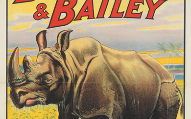Barnum & Bailey / Giant Rhinoceros. 1909.