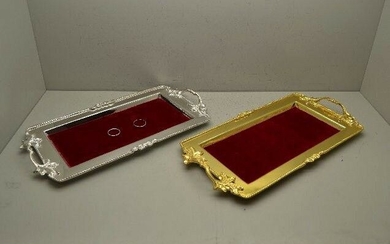 Beautiful New Wedding Ring Tray + Gold or Silver Finish