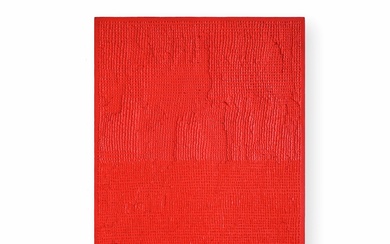 Bernard AUBERTIN (1934-2015) Grand rouge, 1988 Huile sur toile Signée, datée et titrée au dos...