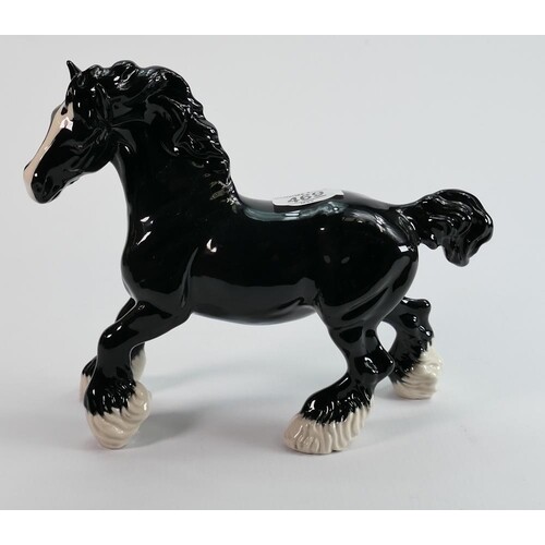 Beswick Black Cantering Shire 975: BCC special edition 1996.