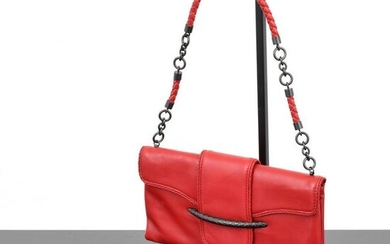 Bottega Veneta Intrecciato-Trimmed Handbag